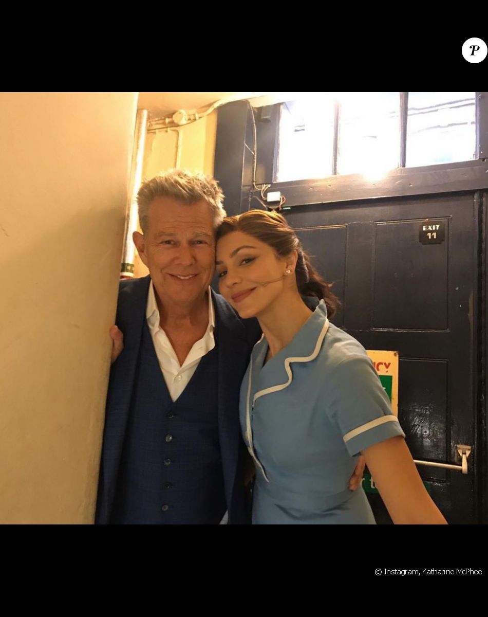 Katharine McPhee et son mari David Foster en mars 2020.