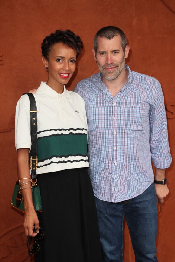 Sonia Rolland et son compagnon Jalil Lespert au village lors des internationaux de tennis de Roland Garros à Paris. © Moreau-Jacovides/Bestimage