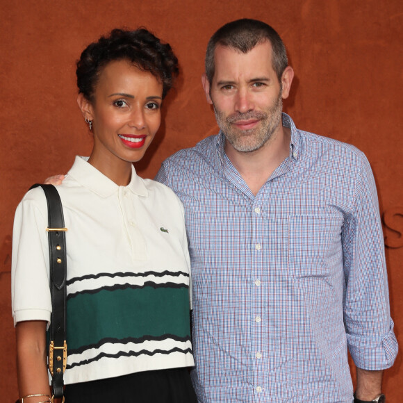 Sonia Rolland et son compagnon Jalil Lespert au village lors des internationaux de tennis de Roland Garros à Paris. © Moreau-Jacovides/Bestimage