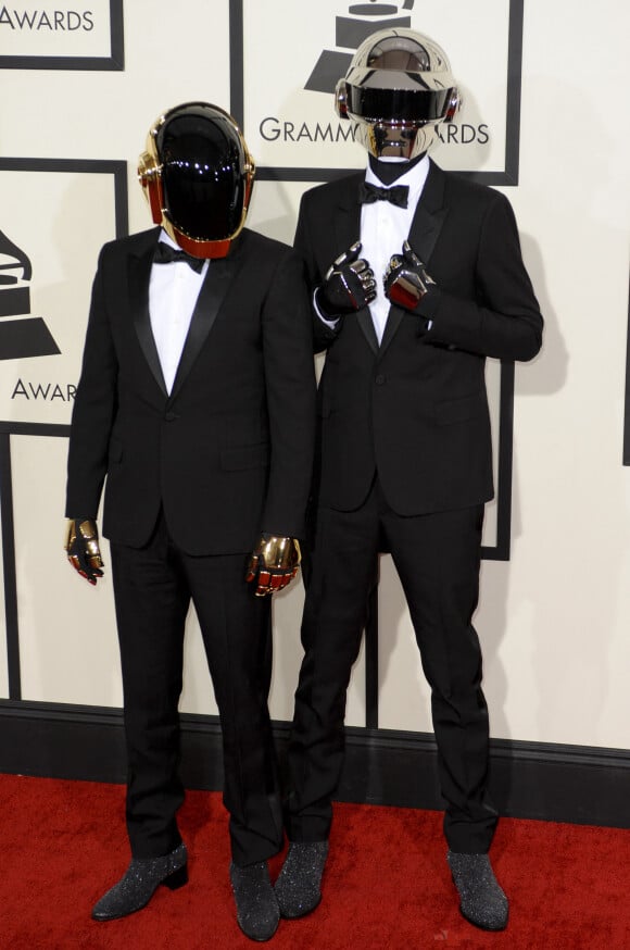 Daft Punk (Thomas Bangalter et Guy-Manuel de Homem-Christo) - 56eme ceremonie des Grammy Awards a Los Angeles le 26 janvier 2014.