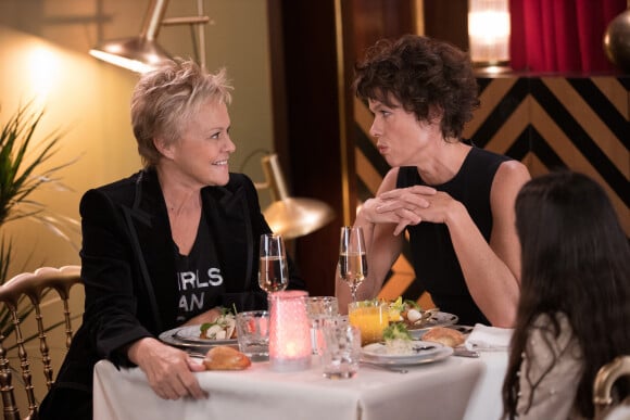 Exclusif - Muriel Robin et Anne Le Nen - Enregistrement de l'émission "Le Grand Restaurant" à Paris, qui sera diffusée le 3 février 2021 sur M6. © Philippe Leroux / Bestimage