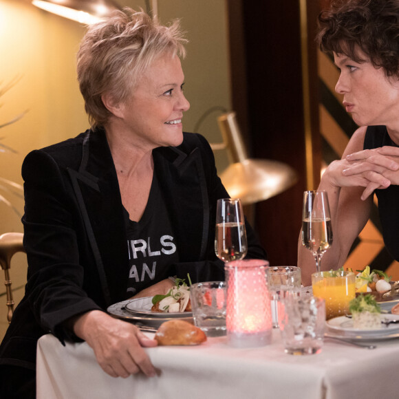 Exclusif - Muriel Robin et Anne Le Nen - Enregistrement de l'émission "Le Grand Restaurant" à Paris, qui sera diffusée le 3 février 2021 sur M6. © Philippe Leroux / Bestimage