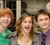 Rupert Grint, Emma Watson et Daniel Radcliffe - Photocall du film "Harry Potter et la coupe de feu". Londres. Le 25 octobre 2005.