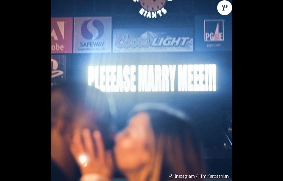 Kim Kardashian et Kanye West, fiancés en octobre 2013.