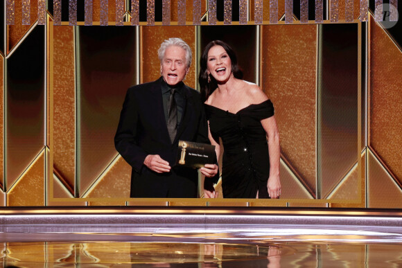 Michael Douglas et Catherine Zeta-Jones - 78ème cérémonie des Golden Globe Awards, le 28 février 2021.