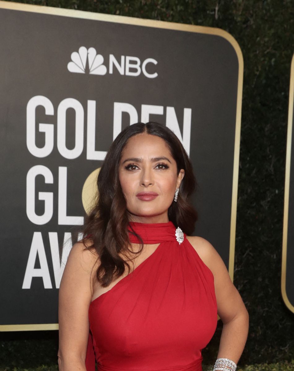 Salma Hayek - 78ème cérémonie des Golden Globe Awards, le 28 février 2021.