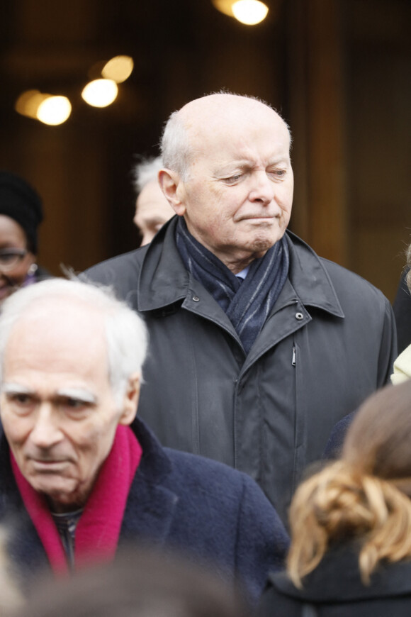 Jacques Toubon - Sorties des obsèques d'Henry Chapier en l'église Notre-Dame des Champs à Paris. Le 4 février 2019.