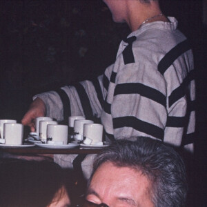 Archives - Serge Gainsbourg et Bambou lors d'une soirée au Palace. Paris. 1988.