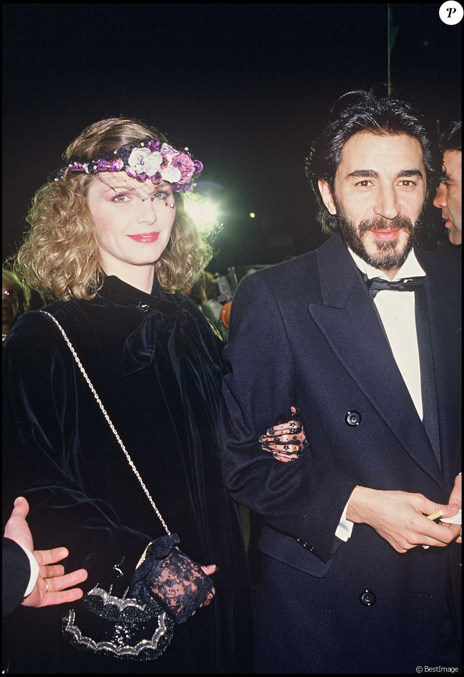 Jeane Manson et Richard Berry aux César au milieu des années 1980.