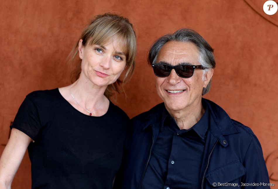 Richard Berry et sa femme Pascale Louange au village lors des internationaux de tennis de Roland Garros à Paris, France, le 4 juin 2019. © Jacovides-Moreau/Bestimage
