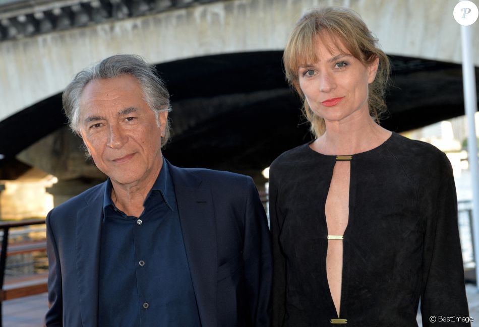 Richard Berry et sa femme Pascale Louange - Soirée de gala de la "Maud Fontenoy Fondation" à bord de la péniche Ducasse sur Seine à Paris le 6 juin 2019.© Veeren/Bestimage