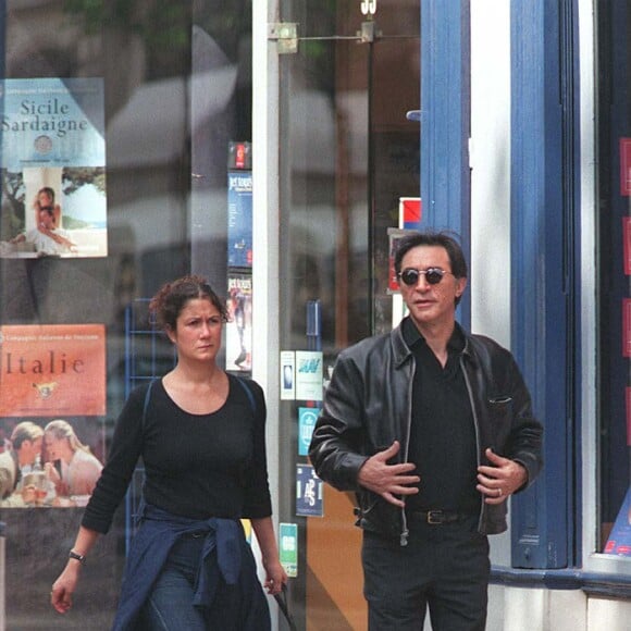 Richard Berry et sa fille Coline à Paris en 1997.