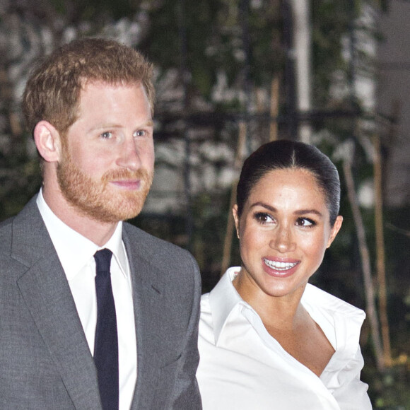 Le prince Harry, duc de Sussex, et Meghan Markle, enceinte, duchesse de Sussex, lors du cocktail d'accueil au Endeavour fund Awards au Drapers' Hall à Londres le 7 février 2019.