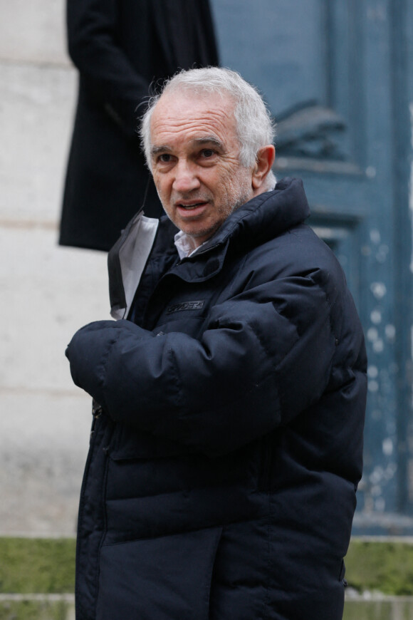 Alain Terzian - Arrivées à la messe hommage à Rémy Julienne en l'église Saint-Roch à Paris le 5 mars 2021.  