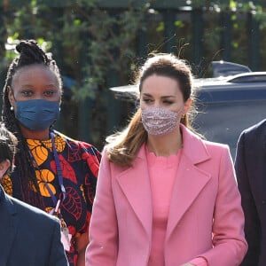 Le prince William, duc de Cambridge et Kate Catherine Middleton, duchesse de Cambridge, en visite à l'école 21 à Londres. Le 11 mars 2021