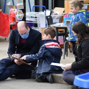 Le prince William, duc de Cambridge en visite à l'école 21 à Londres. Le 11 mars 2021