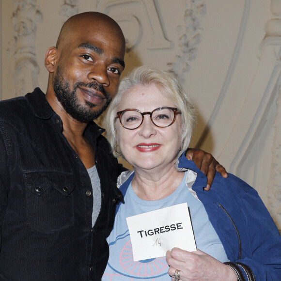 Rudy Berry; Josiane Balasko - People au defile Jean-Paul Gaultier lors de la fashion week Haute-Couture Automne-Hiver 2013/2014 a Paris le 3 juillet 2013.