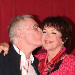 Bernard Le Coq, Anny Duperey lors de leur intronisation à l'académie Alphonse Allais au cabaret La Crémaillère à Paris. Le 20 janvier 2020. © Coadic Guirec / Bestimage