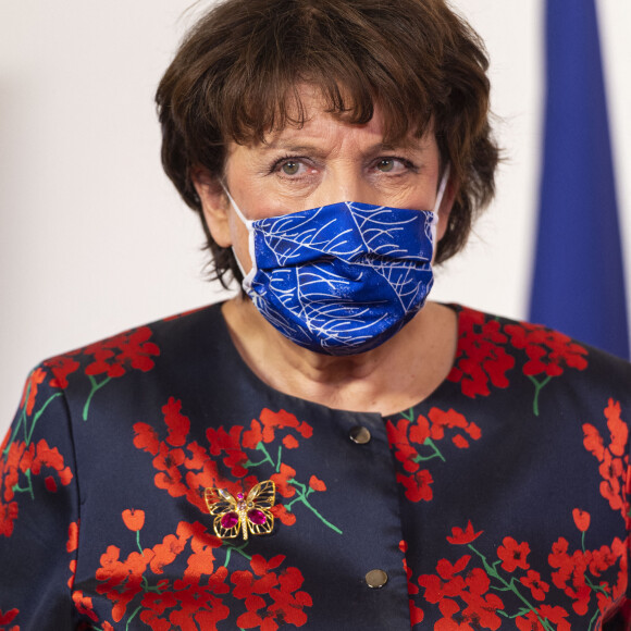 Roselyne Bachelot - Remise du Prix Ilan Halimi à l'Hotel Matignon à Paris. Le 11 février 2021. © Pierre Perusseau/Bestimage
