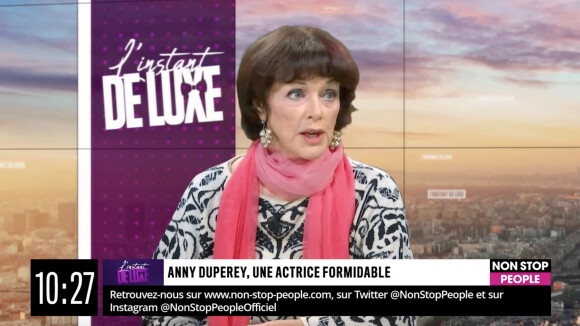 Anny Duperey invitée dans l'émission "L'Instant De Luxe" sur Non Stop People.
