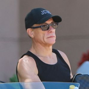 Exclusif - Jean-Claude Van Damme, 59 ans, arrive à un déjeuner à Beverly Hills.