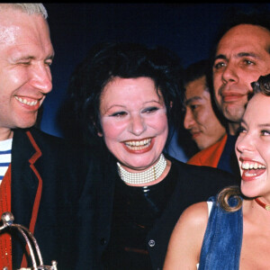 ARCHIVES - Jean-Paul Gaultier, Guesch Patti et Kylie Minogue à la soirée "Venus de la mode" à Paris.