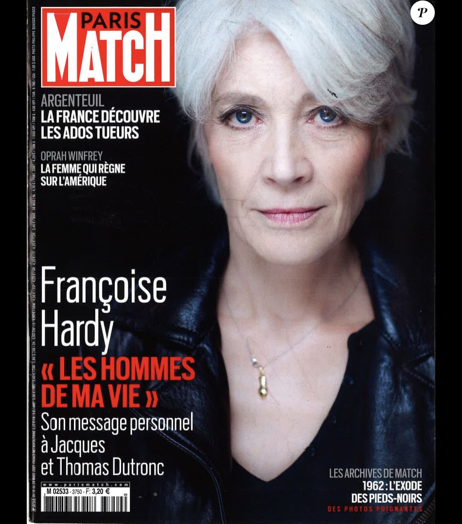 Françoise Hardy fait la couverture du nouveau numéro de Paris Match