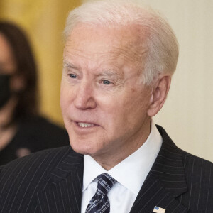 Le président des Etats-Unis Joe Biden lors du bilan hebdomadaire de l'épidémie de Coronavirus (COVID-19) à la Maison Blanche à Washington. Le 18 mars 2021 