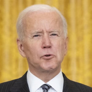 Le président des Etats-Unis Joe Biden lors du bilan hebdomadaire de l'épidémie de Coronavirus (COVID-19) à la Maison Blanche à Washington. Le 18 mars 2021 