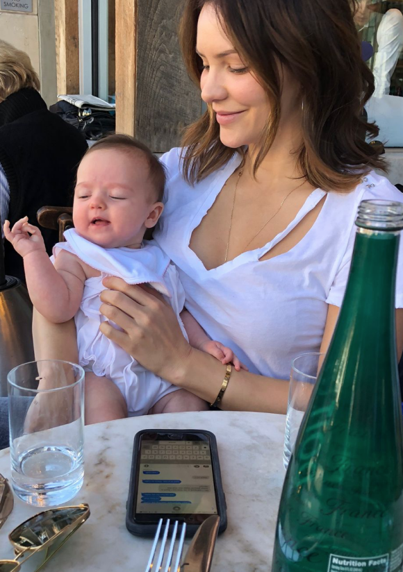 Katharine McPhee et sa filleule Remy Céline en février 2018.