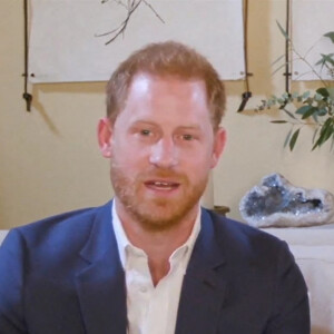 Le prince Harry, duc de Sussex, et Meghan Markle, duchesse de Sussex en interview pour l'émission Engineering A Better World TIME100, le 20 octobre 2020.