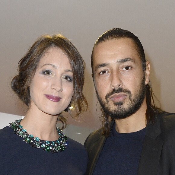 Moundir et sa femme Inès - People à la soirée Orange lors du Mondial de l'Automobile 2014 au Parc des Expositions de la porte de Versailles à Paris, le 2 octobre 2014.