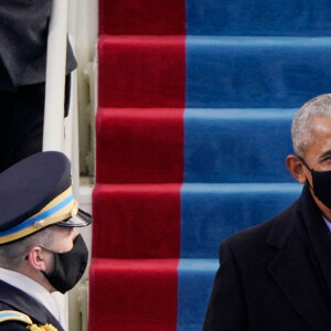 Barack et Michelle Obama - Cérémonie d'investiture du 46ème président des Etats-Unis J.Biden et de la vice-présidente K.Harris au Capitole à Washington le 20 janvier 2021.