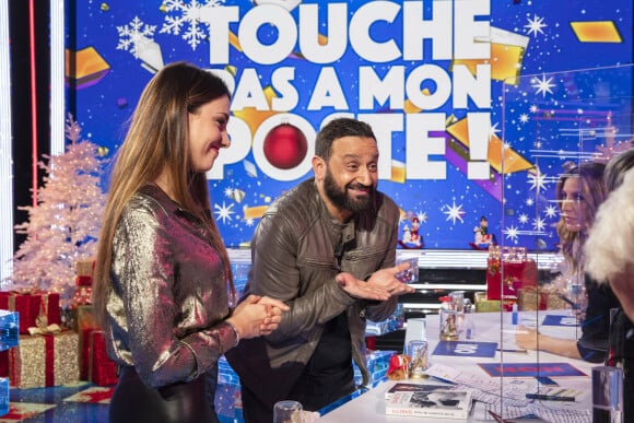 Delphine Wespiser, Cyril Hanouna, Tiffany Bonvoisin - Enregistrement de l'émission "Touche Pas à Mon Poste" le 2 décembre 2020. © Jack Tribeca / Bestimage