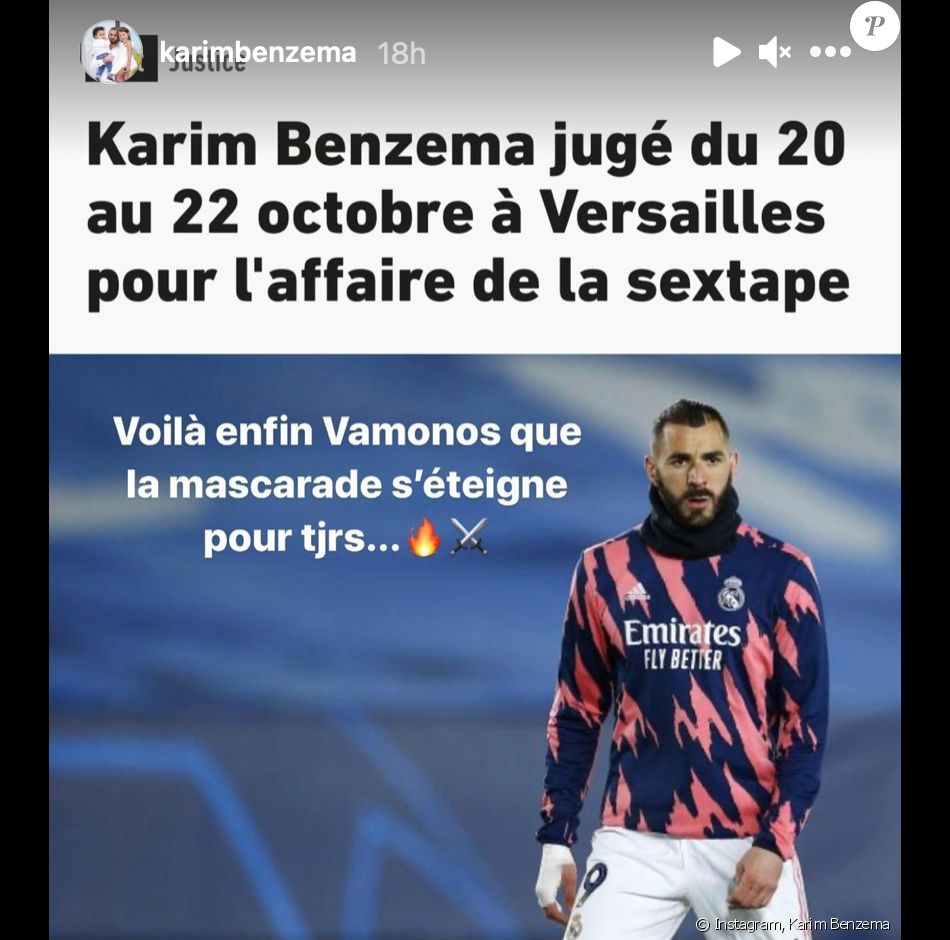 Karim Benzema réagit à l'annonce des dates de son procès pour "complicité de tentative de chantage".