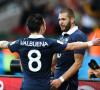 Mathieu Valbuena et Karim Benzema lors du match France / Honduras à la Coupe du Monde 2014.