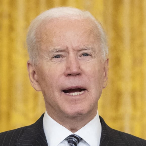 Le président des Etats-Unis Joe Biden lors du bilan hebdomadaire de l'épidémie de Coronavirus (COVID-19) à la Maison Blanche à Washington. Le 18 mars 2021 