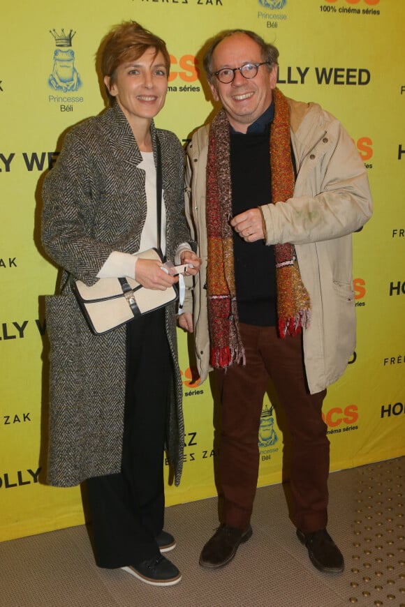 Judith Siboni, Olivier Broche - Projection privée de la série "Holly Weed" au cinéma Mk2 Odéon à Paris, le 12 décembre 2017. © CVS/Bestimage