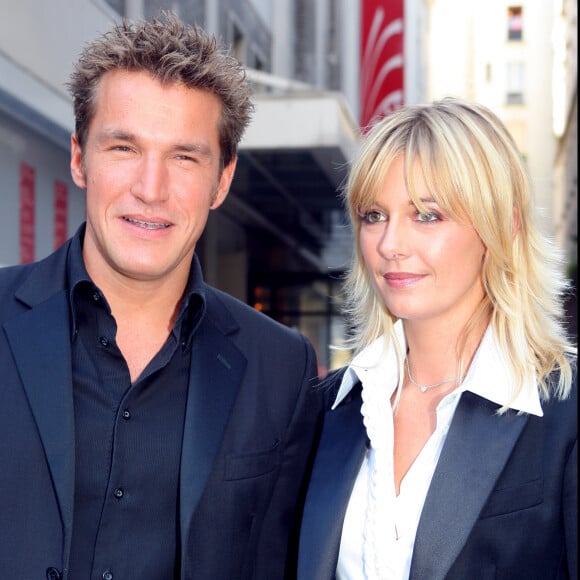 Benjamin Castaldi et Flavie Flament à Paris.