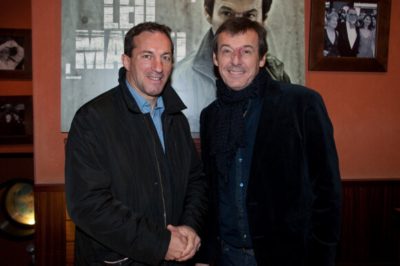 Philippe Sella et Jean-Luc Reichmann - Avant-premiere de la série "Léo Mattei" au Club de l'étoile à Paris. Le 10 decembre 2013.