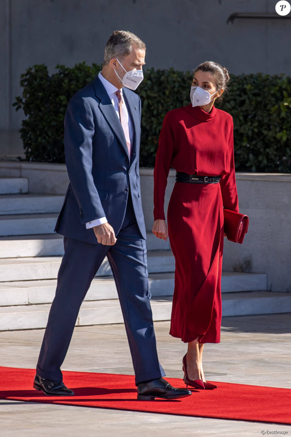 Le roi Felipe et la reine Letizia d'Espagne s'envolent pour la principauté d'Andorre le 25 mars 2021.