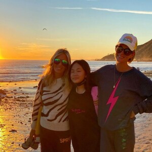 Laeticia Halyday, sa fille Joy et son amie Christina sur Instagram, janvier 2021.