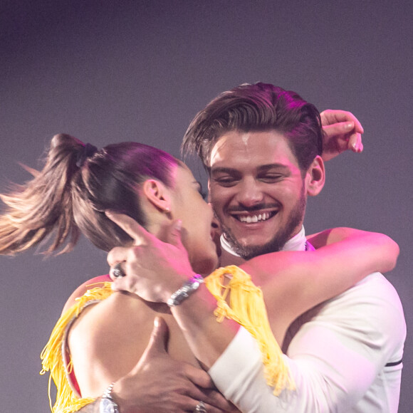 Exclusif - Denitsa Ikonomova et Rayane Bensetti - La troupe "EntreNous By D'Pendanse" en tourne;e au Dôme de Paris - Palais des Sports, à Paris, France, le samedi 7 Mars 2020.  © Cyril Moreau/Bestimage