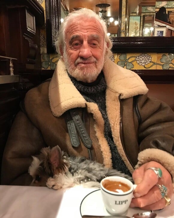 Jean-Paul Belmondo sur le compte Instagram de sa petite-fille Annabelle, le 9 avril 2021.