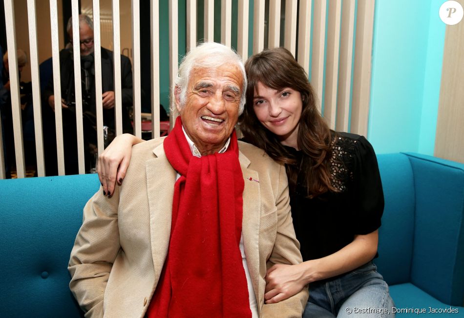 Jean-Paul Belmondo et sa petite-fille Annabelle à Paris. © Dominique Jacovides/Bestimage