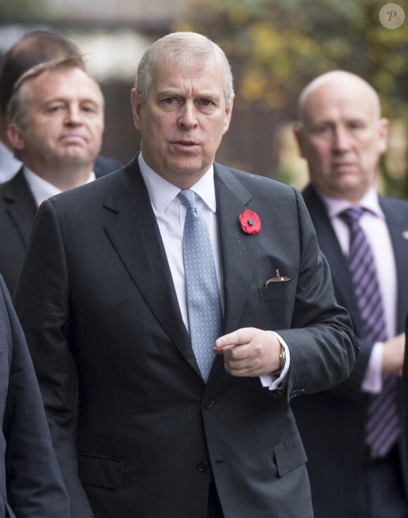 Le prince Andrew, duc d'York assiste à l'inauguration de l'institut Francis Crick à Londres, le 9 novembre 2016. 