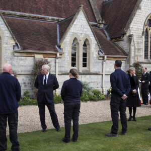 Le prince Andrew, duc d'York, la comtesse Sophie de Wessex assistent au service religieux du dimanche 11 avril 2021 en la chapelle royale à Windsor