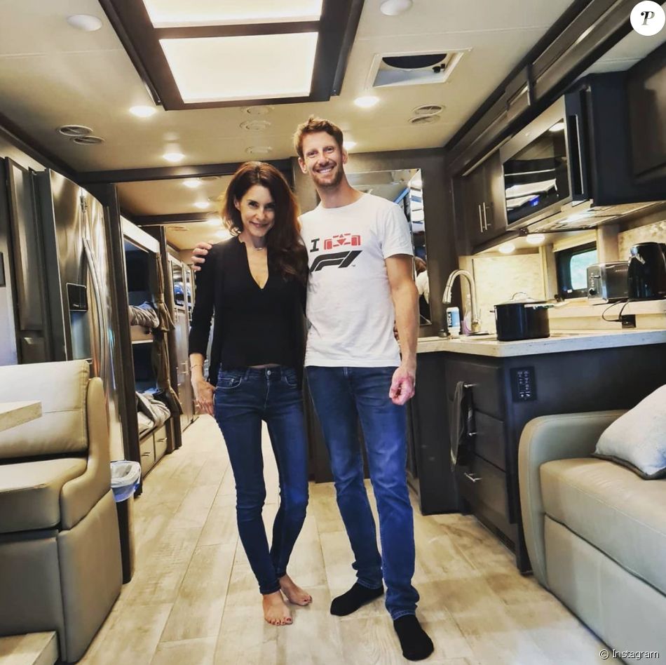 Romain Grosjean et Marion Jollès Grosjean en road trip en Floride. Avril 2021.