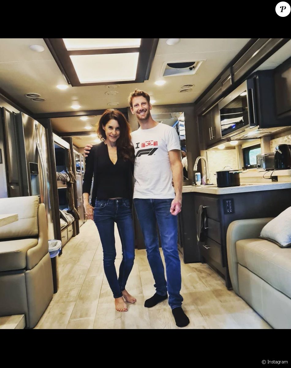 Romain Grosjean et Marion Jollès Grosjean en road trip en Floride. Avril 2021.
