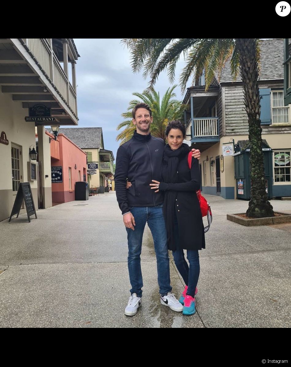 Romain Grosjean et Marion Jollès Grosjean en road trip en Floride. Avril 2021.